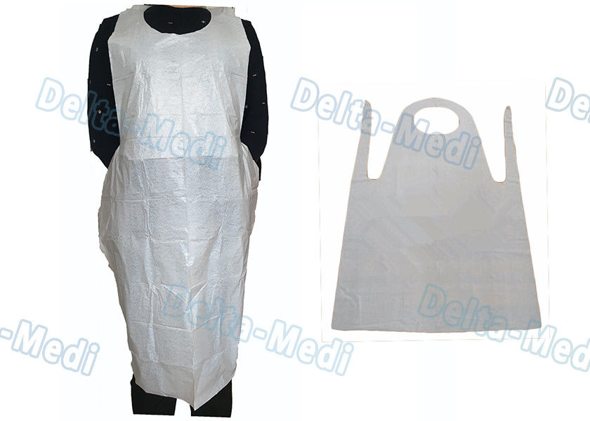 Adult Medical Plastic Products Waterproof LDPE / HDPE Apron For Food Industry