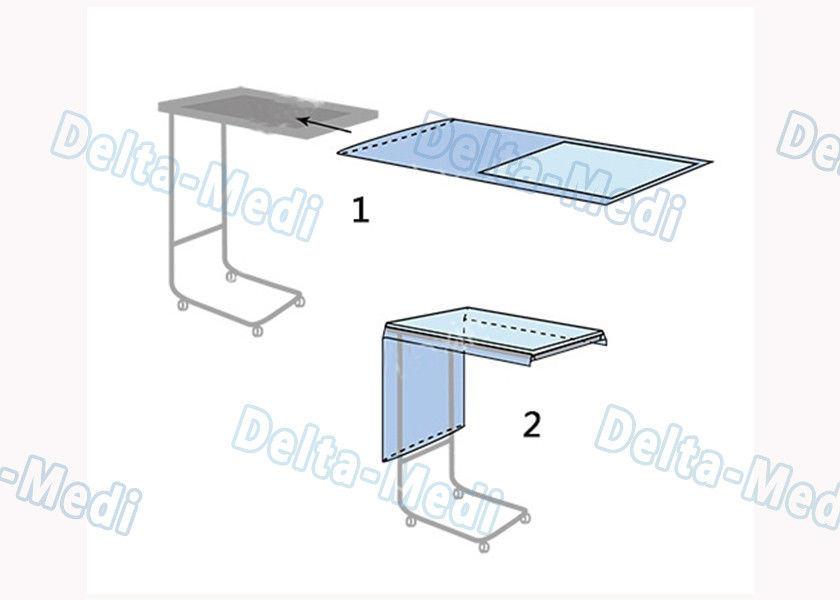 Hospital Surgical Mayo Stand Cover Keep Mayo Stand Sterile With Absorbent Spunlace Reinforced