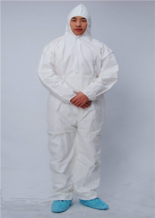 White 50 Pack Disposable Protective Apparel Without Boots