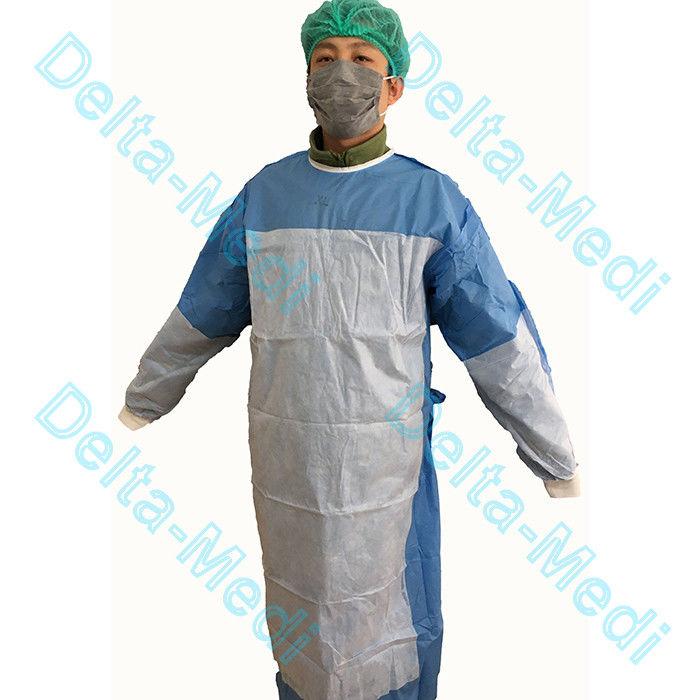 Poly Reinforced SMS SMMS Disposable Surgical Gown