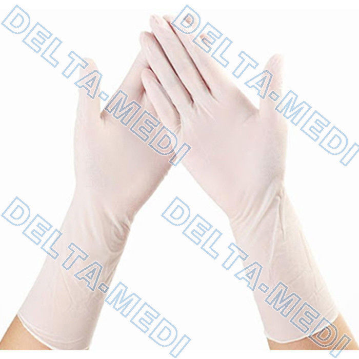 L Size Finger Textured Latex Examination Gloves For Laboratory