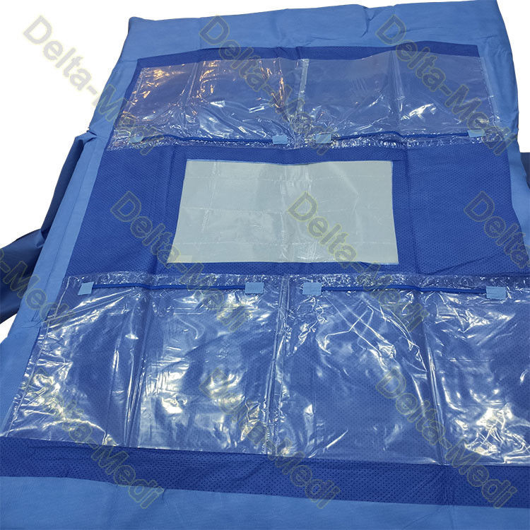SBPP+PE SMS SMMS SMMMS SMF Cardiovascular Drape With Pouches 20gsm - 60gsm