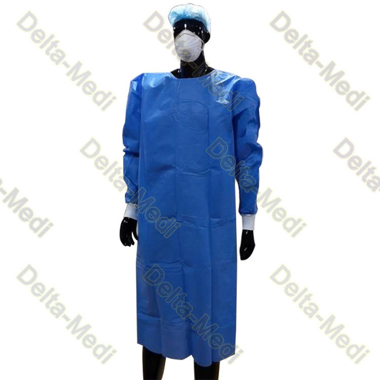 PP SMS Tie On Neck Knitted Cuff Non Reinforced Surgical Gown Standard