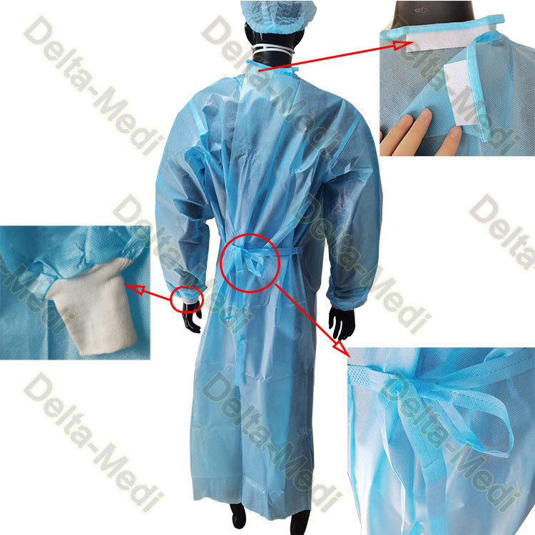 FDA Non Woven Sterile Medical Gowns Disposable For Operation Surgery