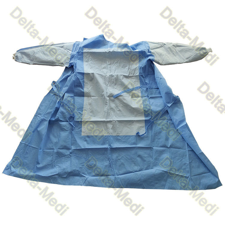 Personal Care Clinic Reinforced Disposable Sterile Gowns Hook And Loop Fastener
