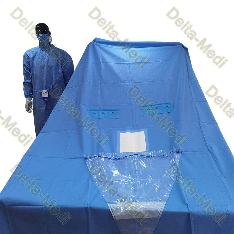 Neurosurgery Disposable Surgical Drapes For Craniotomy With Fenestration Incise Film
