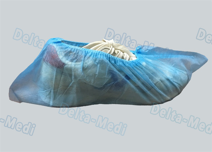 Non Woven Non Skid Disposable Surgical Shoe Covers Blue Color 15 x 40cm 2