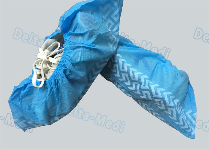 Non Woven Non Skid Disposable Surgical Shoe Covers Blue Color 15 x 40cm 0