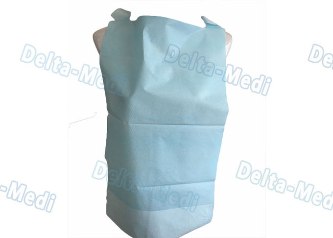 Patient Disposable Paper Bibs With Pocket , 2 Ply / 3 Ply Custom Printed Disposable Bibs 1